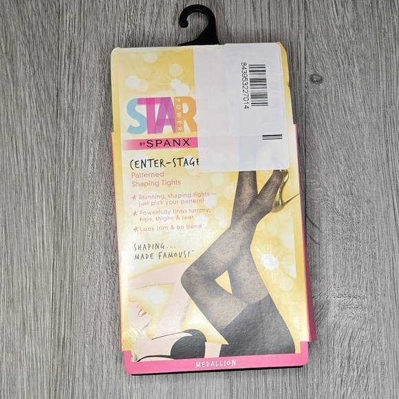 Spanx Star Power Center-Stage Patterned Shaping Tights Medallion Size B New - Picture 2 of 8